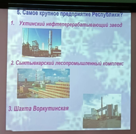 Урок «Своя игра» и викторина «Знатоки Республики Коми».